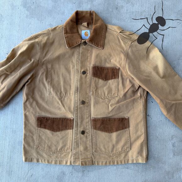 Carhartt brown button up chore work wear jacket - Picture 3 of 8